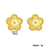 Simple Elegant Fiveleaf Flower Clover Jewelry Suit For Women Geometric Pattern Titanium Steel Laser Electroplated