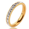 Simple Elegant Geometric Diamond Ring For Women In Titanium Steel Minimalist Fashion Jewelry