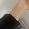 Simple Elegant Snake Bone Titanium Steel Women's Bracelet With Geometric Design And Electroplating