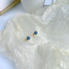 Simple Elegant White Petal Drop Earrings For Women With Silver Needle Vintage Style Resin Ear Accessories