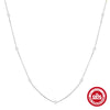 Simple Elegant Women's S925 Sterling Silver Pearl Stacked Collarbone Necklace With Geometric Design And Electroplating Process