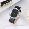 Simple Fashion Casual Universal Quartz Watch With Alloy Case Imitation Leather Strap And Rose Gold Pin Buckle Round Dial