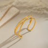 Simple Fashion Geometric Stainless Steel Bracelet Jewelry For Women With Electroplating