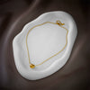 Simple Fashion Glossy 3D Love Heart Shape Pendant Bead Chain Necklace In Titanium Steel With Electroplating