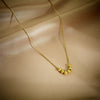 Simple Fashion Gold Round Beaded Titanium Steel Chain Jewelry Necklace With Geometric Pattern And Electroplating