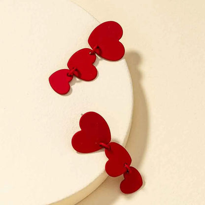 Simple Fashion Heart-shaped Tassel Earrings