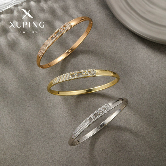 Simple Fashion Highend Sense Alloy Microinlaid Zircon Electroplating Bracelet Jewelry