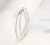 Simple Fashion Hollow Round Carved Large Stainless Steel Earrings