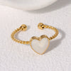 Simple Fashion Love Shaped Stainless Steel Ring For Women With Electroplating Treatment