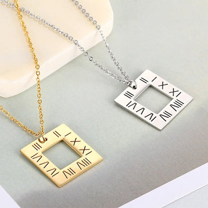 Wholesale Jewelry Fashion Letter Titanium Steel 18K Gold Plated Plating Pendant Necklace