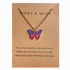 Simple Fashion Retro Multicolor Butterfly Necklace