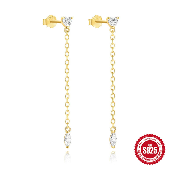 Simple Fashion S925 Sterling Silver Geometric Sunflower Element Glossy Earrings With Zirconia