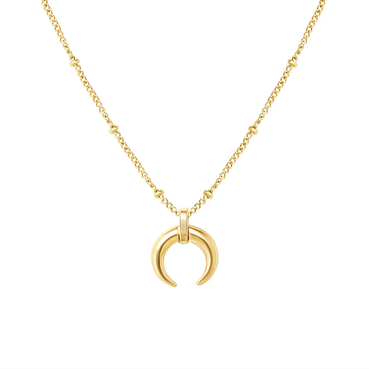 Simple Fashion Short Moon Necklace