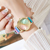 Simple Fashion Unisex Neutral Quartz Belt Watch Alloy Case Imitation Leather Strap Round Dial