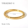 Simple Fashionable Ancient Farad Style Hollow Stainless Steel Ring Bracelet With 18K Gold Plated Vacuum Real Gold Electroplating In Pvd Furnace And Geometric Design For Women
