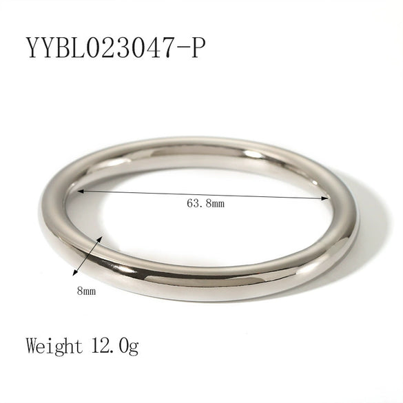 Simple Fashionable Ancient Farad Style Hollow Stainless Steel Ring Bracelet With 18K Gold Plated Vacuum Real Gold Electroplating In Pvd Furnace And Geometric Design For Women