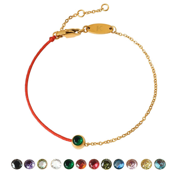Simple Fashionable Red Woven Hand Rope Bracelet For Men And Women Light Luxury Niche Exquisite Titanium Steel Gold Plated Chain Geometric Style Electroplated
