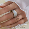 Simple Fashionable Stainless Steel And Titanium Steel Leaf And Flower Ring With Real Gold Plating For Women Geometric And U Shaped Design Unisex Style