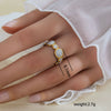 Simple Fashionable Stainless Steel And Titanium Steel Leaf And Flower Ring With Real Gold Plating For Women Geometric And U Shaped Design Unisex Style