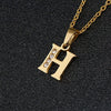 Simple Female Student Letter Pendant Clavicle Chain In Titanium Steel With Diamond Treatment And O Chain