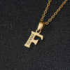 Simple Female Student Letter Pendant Clavicle Chain In Titanium Steel With Diamond Treatment And O Chain