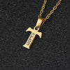 Simple Female Student Letter Pendant Clavicle Chain In Titanium Steel With Diamond Treatment And O Chain