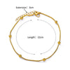 Simple Figaro Blade Chain Women's Anklet Titanium Steel Plated Stainless Steel Geometric Jewelry
