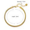 Simple Figaro Blade Chain Women's Anklet Titanium Steel Plated Stainless Steel Geometric Jewelry