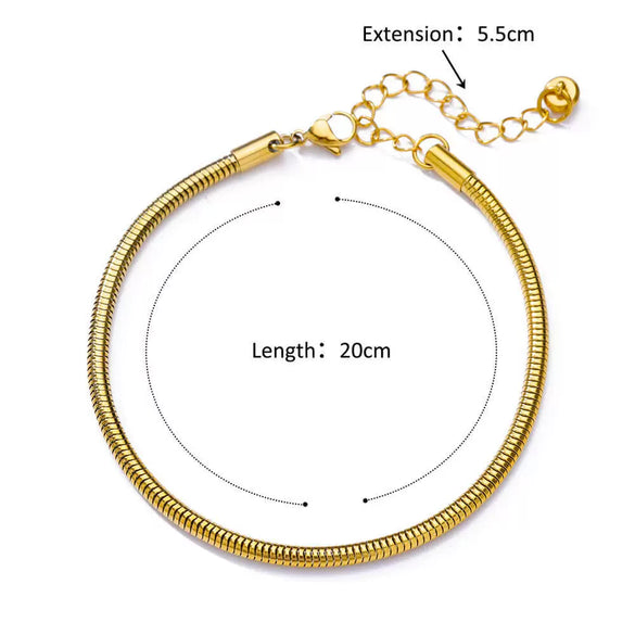 Simple Figaro Blade Chain Women's Anklet Titanium Steel Plated Stainless Steel Geometric Jewelry