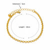 Simple Figaro Blade Chain Women's Anklet Titanium Steel Plated Stainless Steel Geometric Jewelry