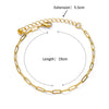 Simple Figaro Blade Chain Women's Anklet Titanium Steel Plated Stainless Steel Geometric Jewelry
