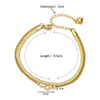 Simple Figaro Blade Chain Women's Anklet Titanium Steel Plated Stainless Steel Geometric Jewelry