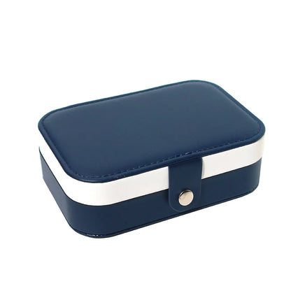 Simple Flip Travel Double Layer Jewelry Box Ring Necklace Ear Stud Pendant Jewelry Box Portable Jewelry Storage Box