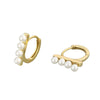Simple Geometric Beaded Circle Earrings In Electroplated 925 Sterling Silver Fashion Ear Buckle Earrings For Women