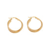 Simple Geometric C Shaped Stainless Steel Earrings With Electroplating Treatment