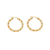 Simple Geometric C Shaped Stainless Steel Earrings With Electroplating Treatment