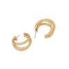 Simple Geometric C Shaped Stainless Steel Earrings With Electroplating Treatment