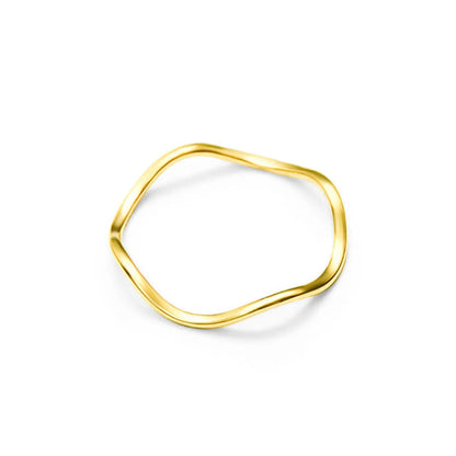 Simple Geometric Circle Stacking Titanium Steel Ring