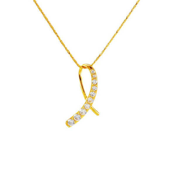 Simple Geometric Clavicle Necklace For Women With Copper Alloy Chain And Alloy Pendant In Sweet Cool Style With Gold Plated Finish