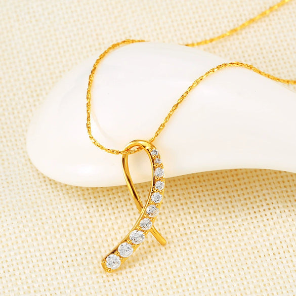 Simple Geometric Clavicle Necklace For Women With Copper Alloy Chain And Alloy Pendant In Sweet Cool Style With Gold Plated Finish