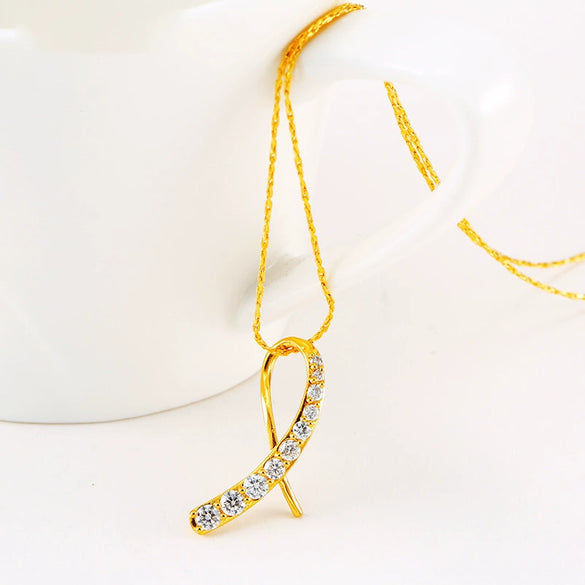 Simple Geometric Clavicle Necklace For Women With Copper Alloy Chain And Alloy Pendant In Sweet Cool Style With Gold Plated Finish