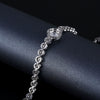 Simple Geometric Copper Zircon Bracelet In Vintage Silver Tone For Women And Unisex Jewelry Wholesale