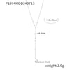Simple Geometric Element Yshaped Tassel Ring Pendant Stackable Cold Style Titanium Steel Goldplated Neck Chain For Women
