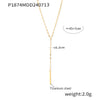 Simple Geometric Element Yshaped Tassel Ring Pendant Stackable Cold Style Titanium Steel Goldplated Neck Chain For Women
