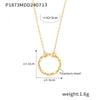 Simple Geometric Element Yshaped Tassel Ring Pendant Stackable Cold Style Titanium Steel Goldplated Neck Chain For Women