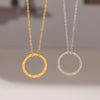 Simple Geometric Element Yshaped Tassel Ring Pendant Stackable Cold Style Titanium Steel Goldplated Neck Chain For Women