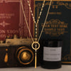 Simple Geometric Element Yshaped Tassel Ring Pendant Stackable Cold Style Titanium Steel Goldplated Neck Chain For Women