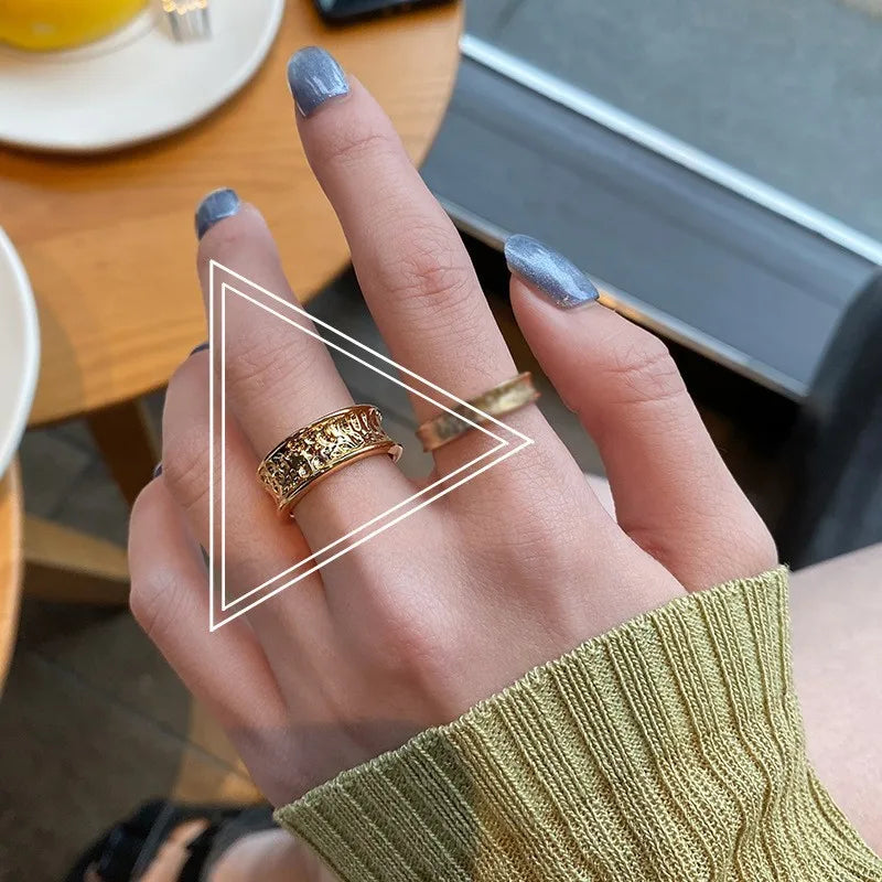 Simple Geometric Fine Simple Weaving Copper Ring Wholesale