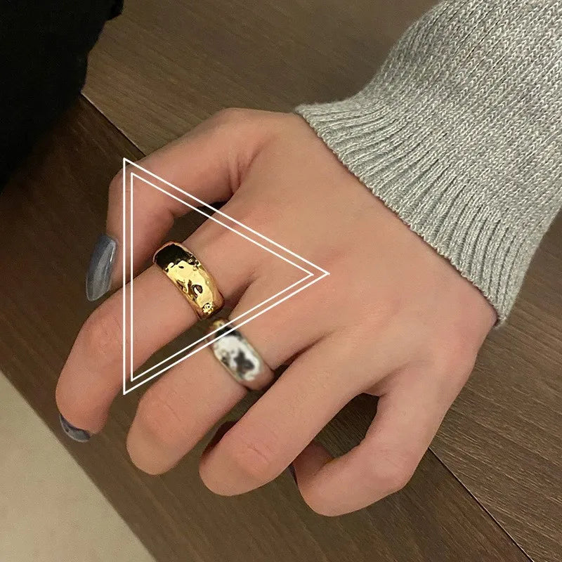 Simple Geometric Fine Simple Weaving Copper Ring Wholesale