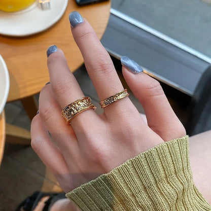 Simple Geometric Fine Simple Weaving Copper Ring Wholesale